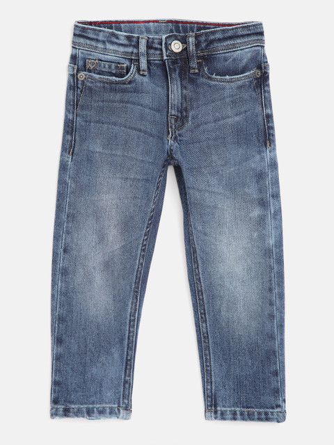

Allen Solly Junior Boys Navy Blue Regular Fit Mid-Rise Clean Look Jeans