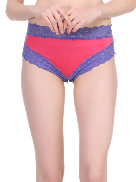

Clovia Pink Lace Bikini Briefs PN0556P14