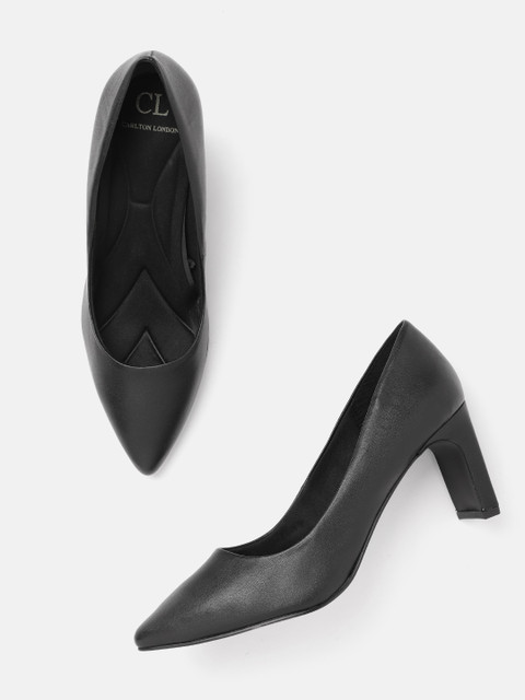 

Carlton London Women Black Solid Pumps