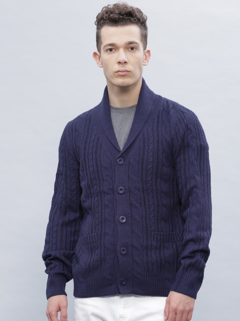 

ether Men Navy Cardigan, Black