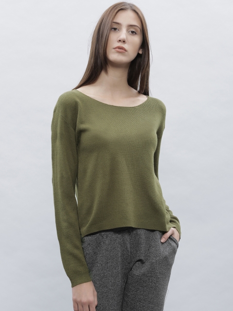 

ether Women Olive Green Sweater