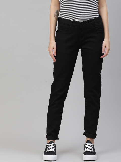 

HERE&NOW Women Black Regular Fit Stretchable Jeans