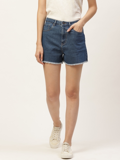

Moda Rapido Women Blue Mid-Rise Denim Shorts