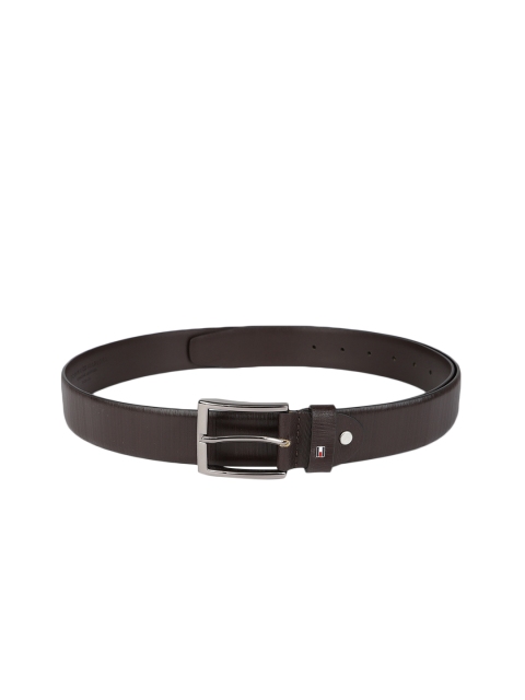 

Tommy Hilfiger Men Brown Textured Leather Belt