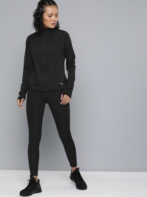 

Puma Women Black Solid Active Yogini Woven Track Suit