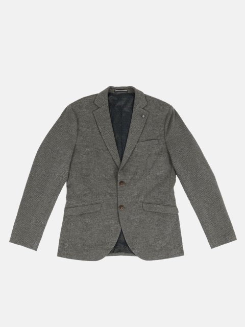 

SELECTED Men Grey Solid Slim-Fit Single Breasted Formal Blazer