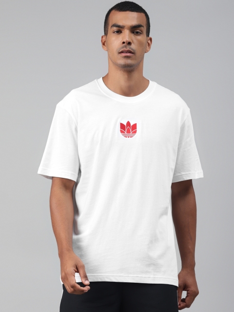 

ADIDAS Originals Men White 3D Trefoil Pure Cotton T-Shirt