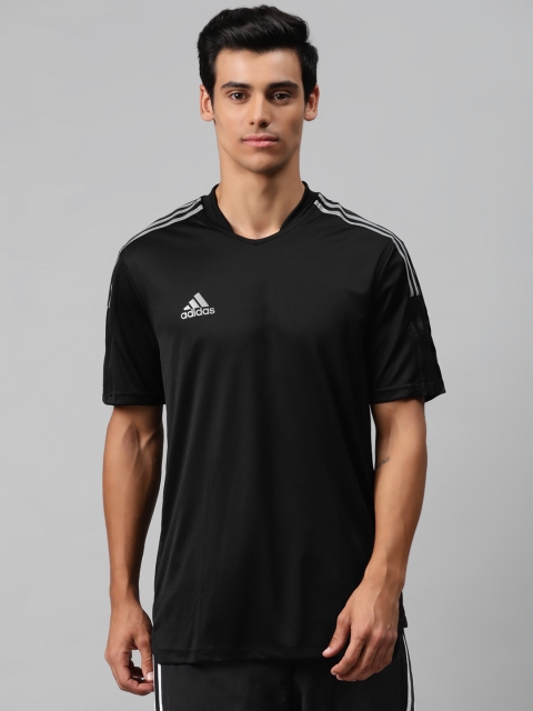 

ADIDAS Men Black Solid Football TIRO WORD Reflective Jersey T-shirt