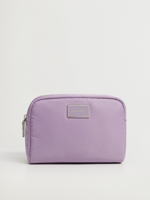 

MANGO Women Lavender Solid Cosmetic Pouch
