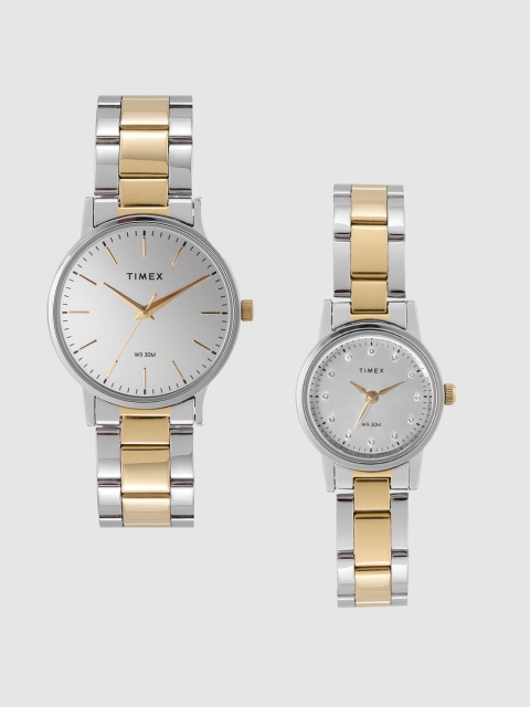 

Timex Pairs Silver-Toned Analogue Watch - TW00PR197