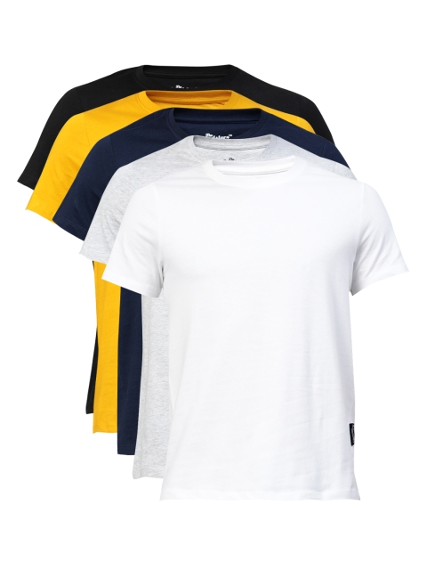 

Roadster Men Pack Of 5 Solid T-shirt, White