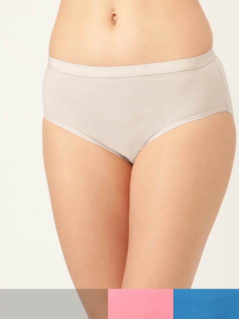 

DressBerry Women Pack of 3 Solid Hipster Briefs DB-BRF-3PP-NEWCOTTON-029, Pink