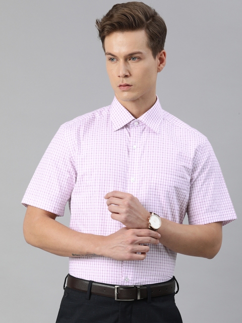 

Louis Philippe Men White Checked Pure Cotton Casual Shirt