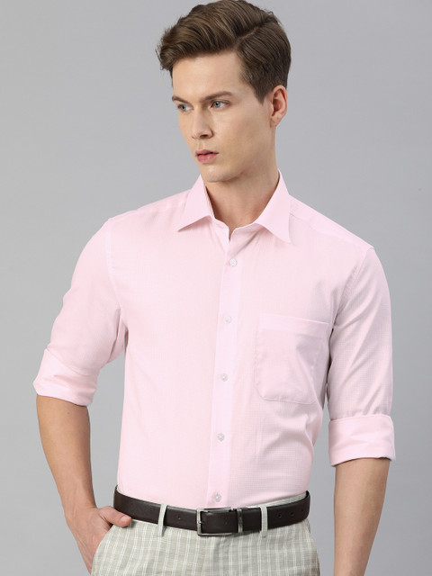 

Louis Philippe Men Pink Pure Cotton Casual Shirt