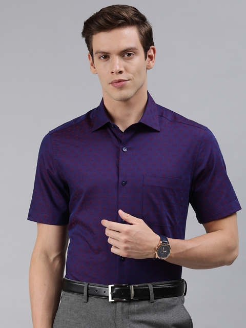 

Louis Philippe Men Purple & Red Classic Regular Fit Printed Formal Shirt