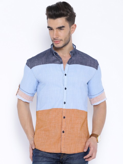 

HIGHLANDER Blue & Orange Casual Shirt