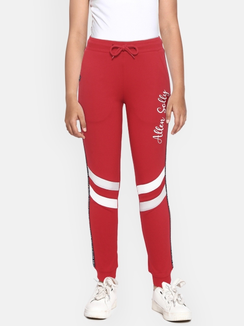 

Allen Solly Junior Girls Red & White Striped Pure Cotton Joggers