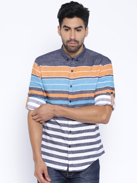 

HIGHLANDER Multicoloured Striped Casual Shirt, Multi