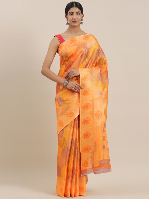 

The Chennai Silks Classicate Multicoloured Poly Silk Woven Design Bhagalpuri Saree, Multi