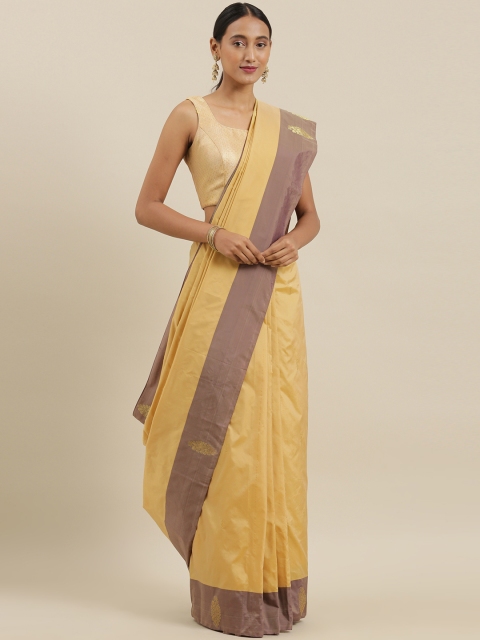 

The Chennai Silks Classicate Khaki Pure Silk Woven Design Ilkal Saree