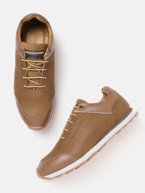 

Woodland Men Brown Solid Nubuck Sneakers