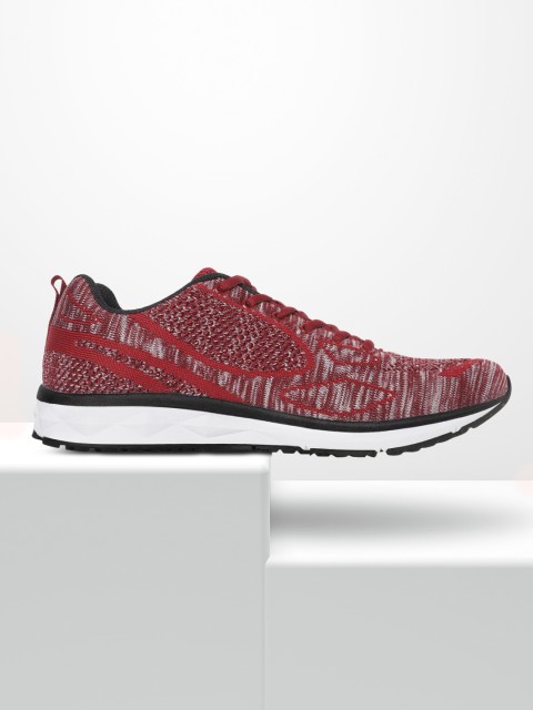 

Woodland Men Maroon & Grey Woven Design Sports Shoes