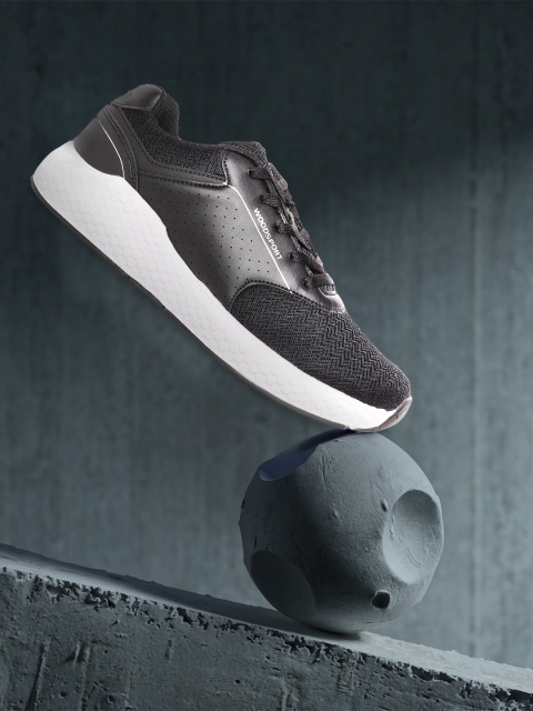 

Woodland Men Black Woven Design Sports Shoes