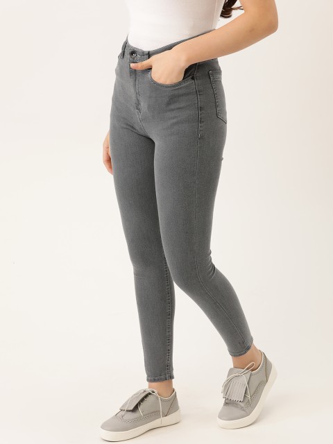 

ether Women Grey Melange Super Skinny Fit Stretchable Jeans