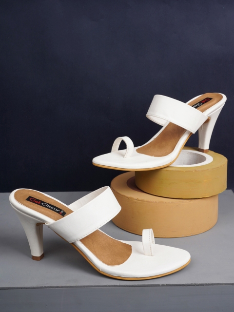 

Get Glamr Women White Solid Sandals