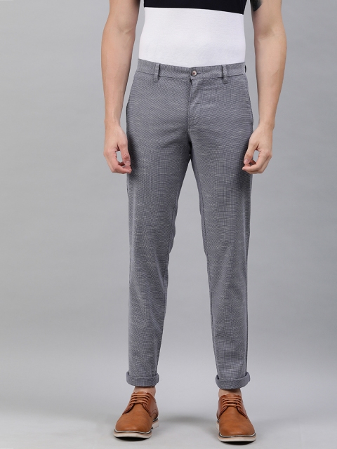 

Louis Philippe Sport Men Grey Tapered Fit Self Design Regular Trousers