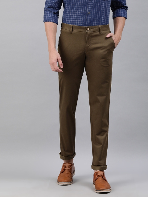 

Louis Philippe Sport Men Khaki Tapered Fit Checked Regular Trousers