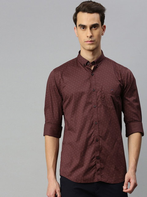 

Louis Philippe Sport Men Brown Slim Fit Printed Casual Shirt