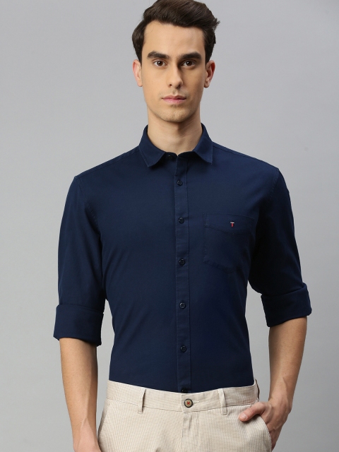 

Louis Philippe Sport Men Navy Blue Slim Fit Solid Casual Shirt