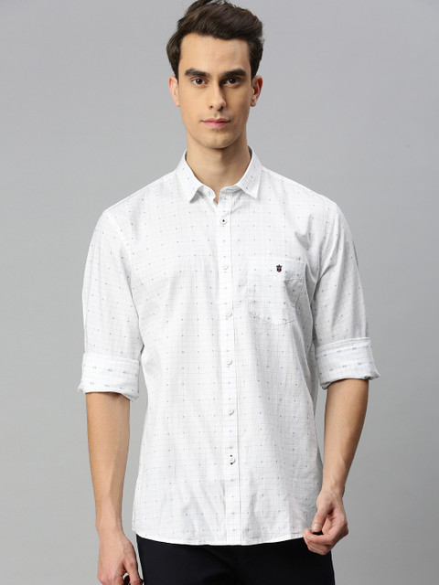 

Louis Philippe Sport Men White Slim Fit Checked Casual Shirt