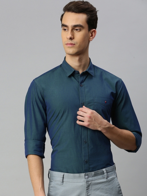 

Louis Philippe Sport Men Blue Slim Fit Solid Pure Cotton Casual Shirt