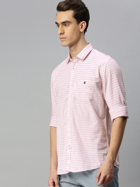 

Louis Philippe Sport Men Pink Slim Fit Striped Casual Shirt
