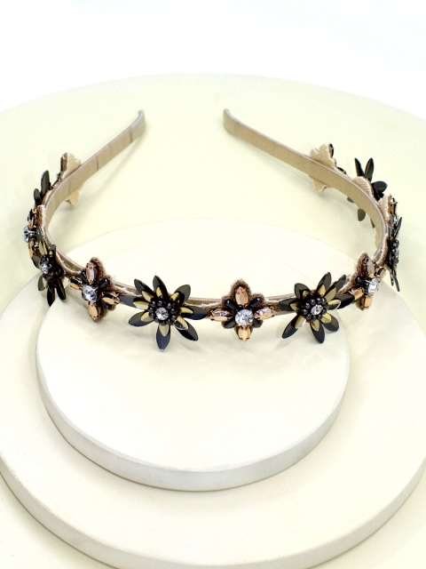 

Runway Ritual Brown Embellished Hairband