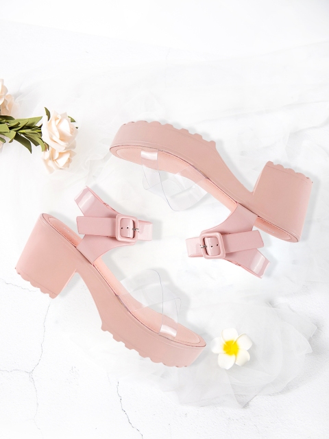 

Metro Women Pink Solid Sandals