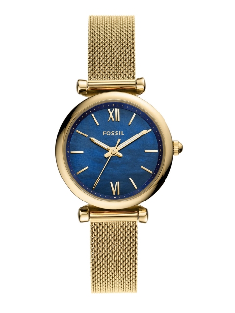 

Fossil Women Navy Blue Mother of Pearl Carlie Mini Analogue Watch ES5020