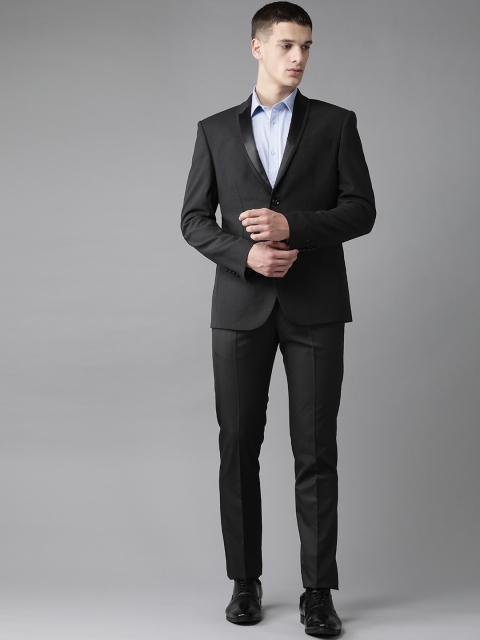 

Blackberrys Men Black Solid Slim Fit Single-Breasted Tuxedo