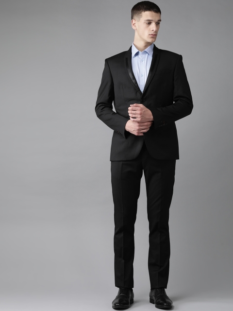 

Blackberrys Men Black Solid Slim Fit Single-Breasted Formal Suit