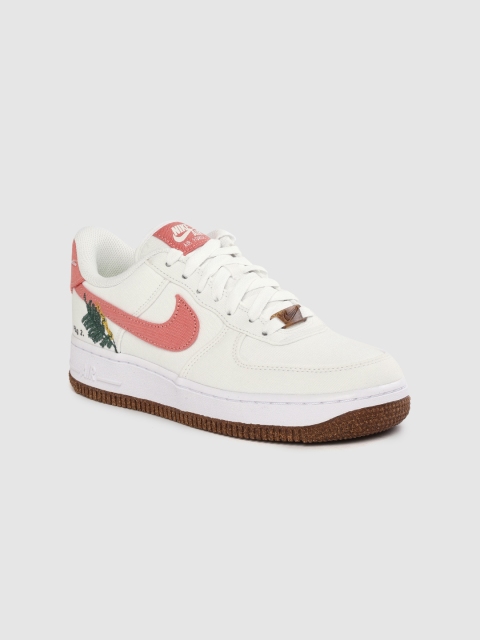 

Nike Women White Solid Air Force 1 07 SE Sneakers