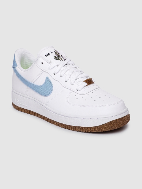 

Nike Men White AIR FORCE 1 '07 LV8 Leather Sneakers