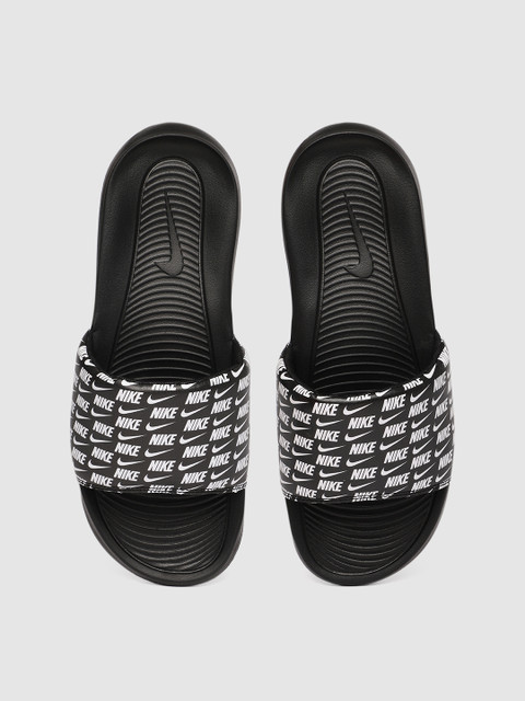 

Nike Men Black Brand Logo Printed VICTORI Sliders