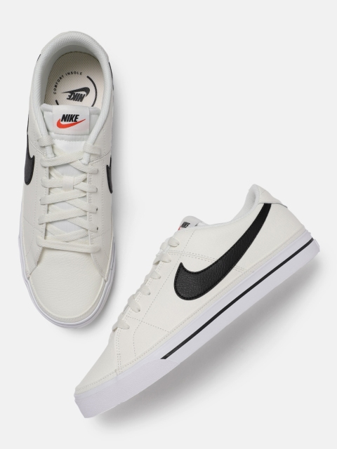 

Nike Men White & Black Court Legacy Casual Shoes