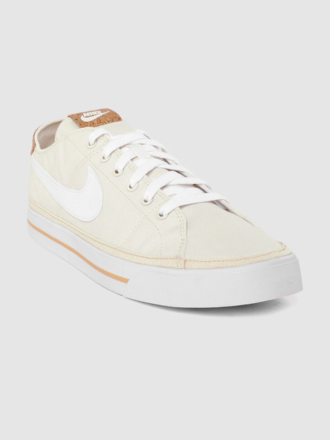 

Nike Men Off-White Solid Court Legacy Sneakers