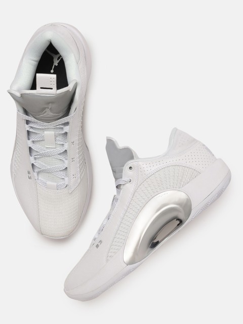 

Nike Men White Mesh AIR JORDAN XXXV LOW PF Basketball Shoes
