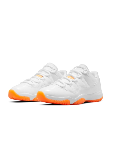 

Nike Women White AIR JORDAN 11 RETRO LOW Leather Basketball Shoes
