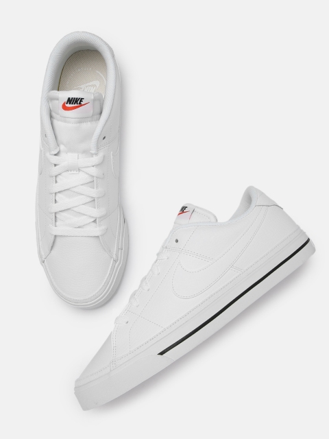 

Nike Men White COURT LEGACY Leather Sneakers