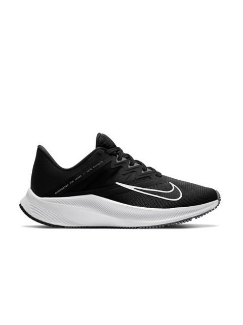 

Nike Women Black Woven Design Quest 3 Running Shoes